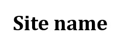 This image says Site name